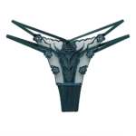 T-back Lace Underwear Girl Se-xy Mesh Tape Low Waisted Panties Transparent Women's Embroidery Thongs - Image 3