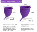 Aeiou Brand Medical Grade Silicone Case Reusable Transparent Organic Menstrual Cup for Women With Brand Box | Large Size | Small Size | Pad - Image 2