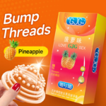 GJG Thin Pineapple Flavored Male Latex Condoms - 10pcs Pack