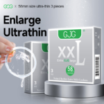 GJG XXL 58mm Extra Large Size Ultra Thin Safety Condoms For Men - 3pcs/Box