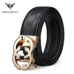 WILLIAMPOLO Luxury Men's Leather Fashion Belt