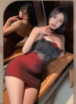 Women's Summer Nightdress Set Se-xy Pure Desire Style Sheer Mesh Bodycon Short Nightgown Uniform Rose Cheongsam Skinny - Image 3