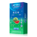 GJG Natural Rubber Latex Ultra-Thin Safety Watermelon Fruit Flavored Condoms - 10pc/Box - Image 6