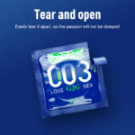 GJG 003 Ultra-Thin Dotted Latex Condoms with SABS Certificate Male Condoms - Blue 3pcs Pack - Image 5