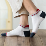 High Quality Men Ankle Socks Breathable Cotton Low Short Casual Stripe Socks - 1Pair
