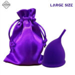 AEIOU Hypoallergenic Certified Reusable Menstrual Cup for Women | Large Size | Small Size | Pad