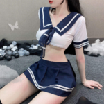 Cosplay Underwear Set Se-xy Schoolgirl Costume Women Uniform Temptation JK Lace Mini Skirt+Bow Top - Image 5
