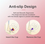 Aeiou Brand Medical Grade Silicone Case Reusable Organic Bpa Free Eco LowCervix Transparent Organic Menstrual Cup for Women | Large Size | Small Size | Pad - Image 6